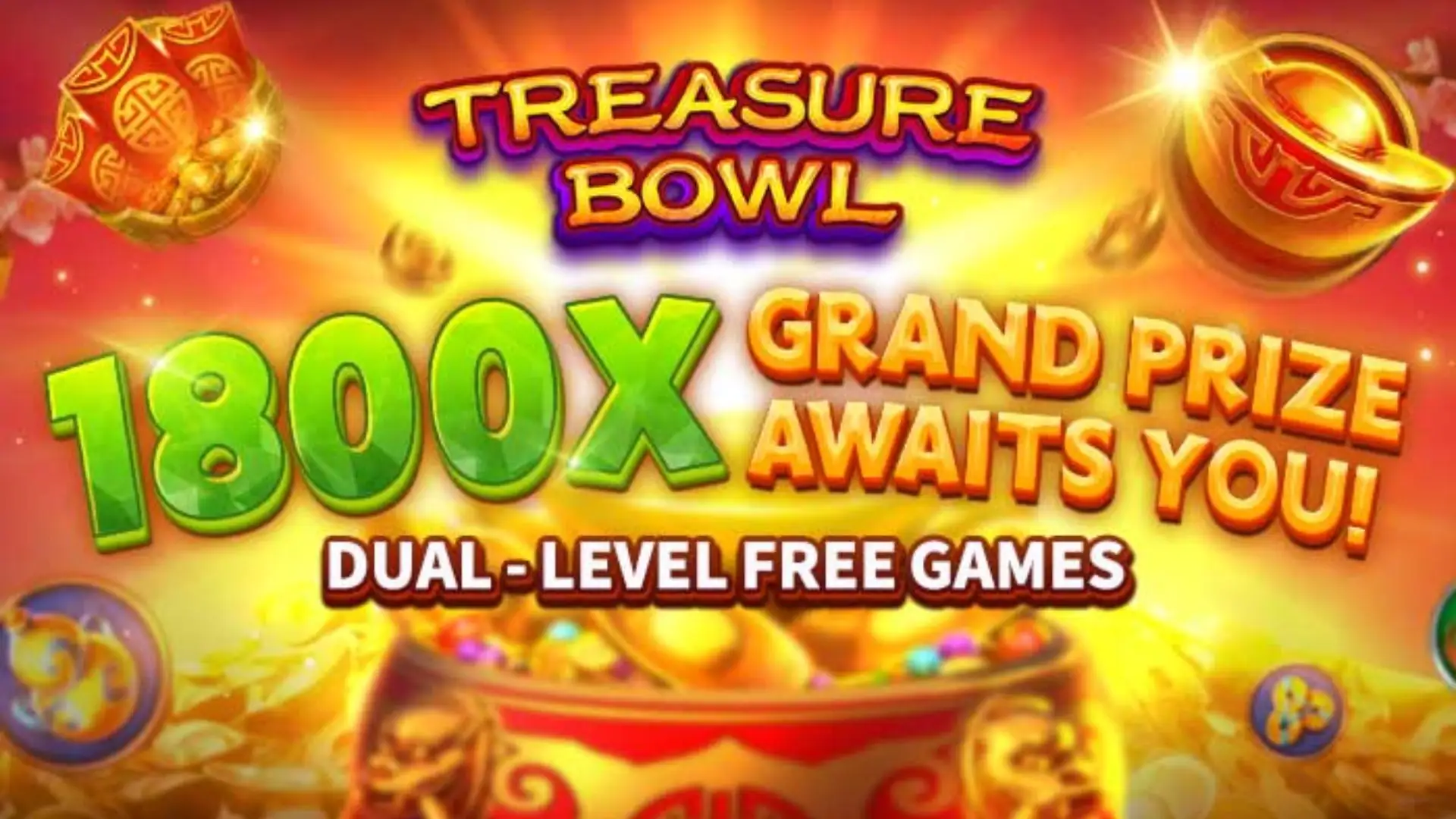 Multiplicadores Treasure Bowl zz777 - 7777x Máximo com Tigela Dourada
